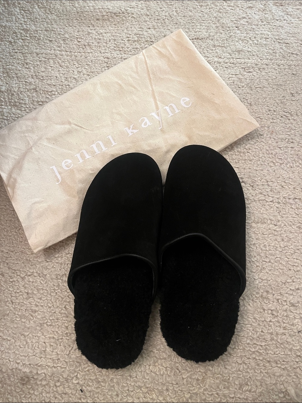 Jenni Kayne Black Shearling Clog